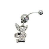Piercing De Umbigo Com Pingente Coelhinho Da Playboy