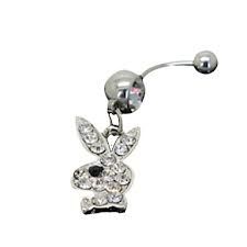 Piercing De Umbigo Com Pingente Coelhinho Da Playboy